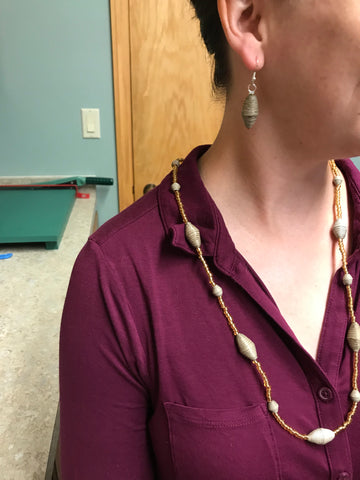 Necklace and Earrings (long style beads)